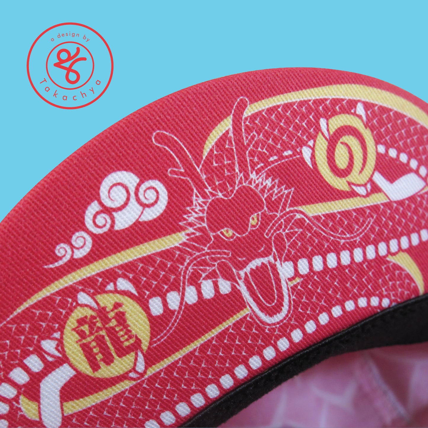 2024 LNY Special - DragonfruitZ Auspicious Red - A Design by Takachya Cycling Cap
