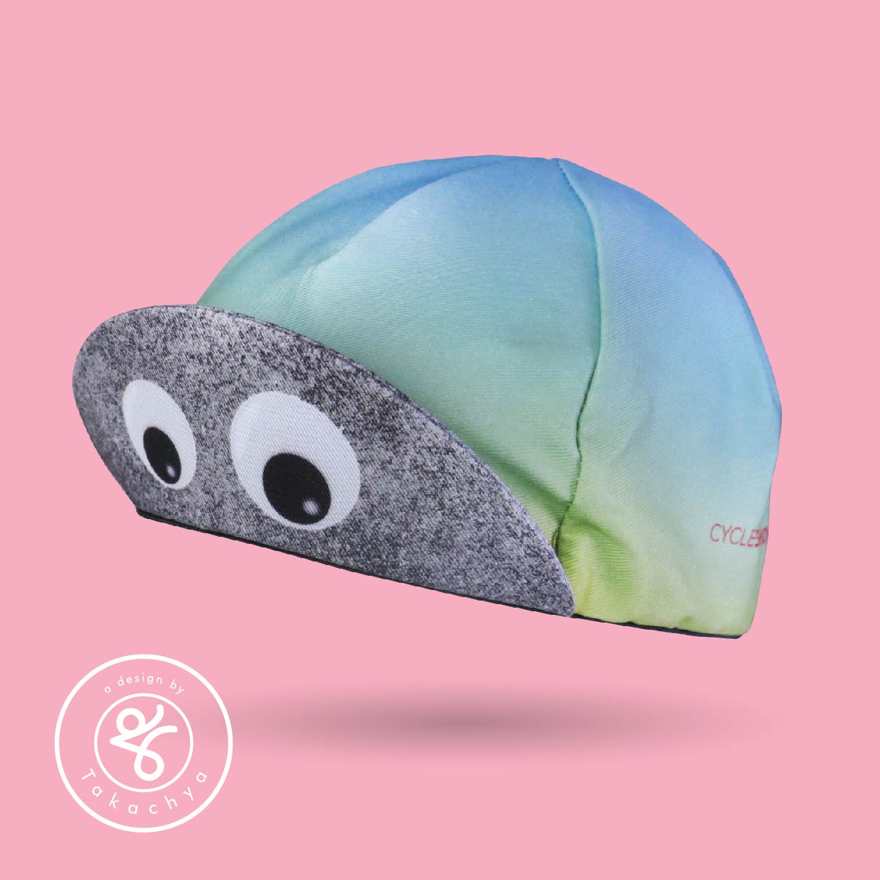 Googly Eyes Sky Blue - A Design by Takachya Cycling Cap