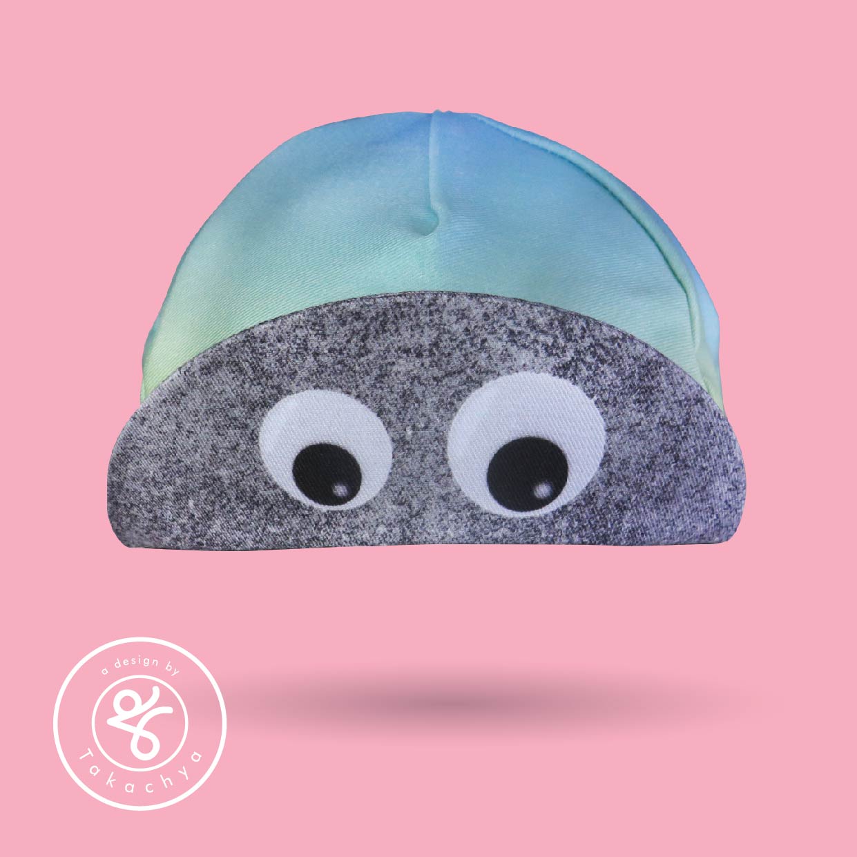 Googly Eyes Sky Blue - A Design by Takachya Cycling Cap