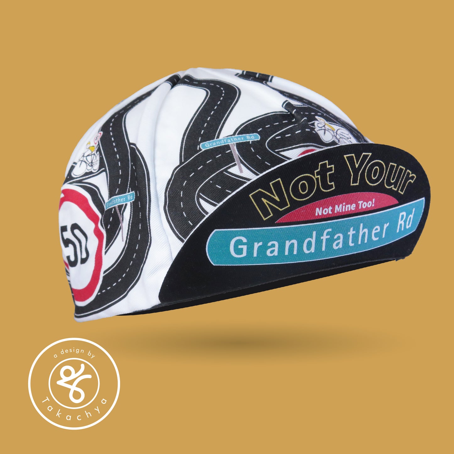 Not Your Grandfather Rd - A Design by Takachya Cycling Cap