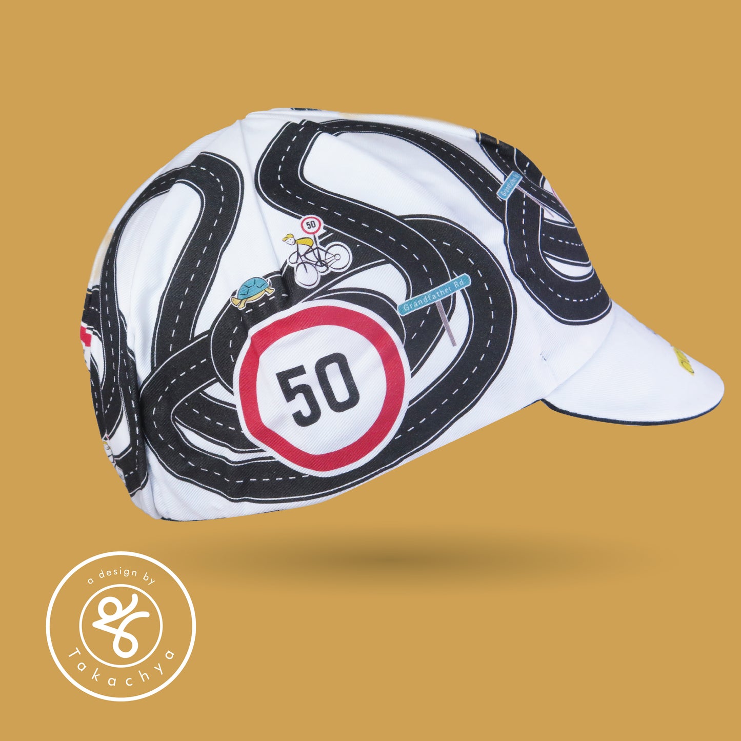 Not Your Grandfather Rd - A Design by Takachya Cycling Cap