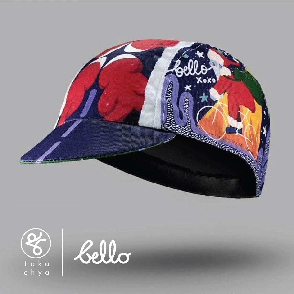 Santa on Wheels - Bello Cyclist Designer Collaboration Cycling Cap
