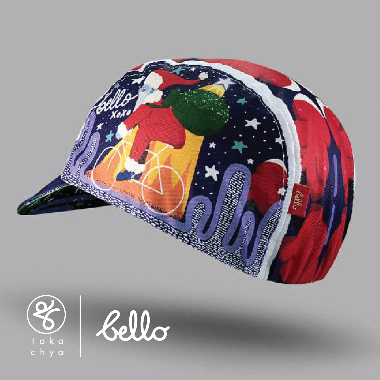 Santa on Wheels - Bello Cyclist Designer Collaboration Cycling Cap