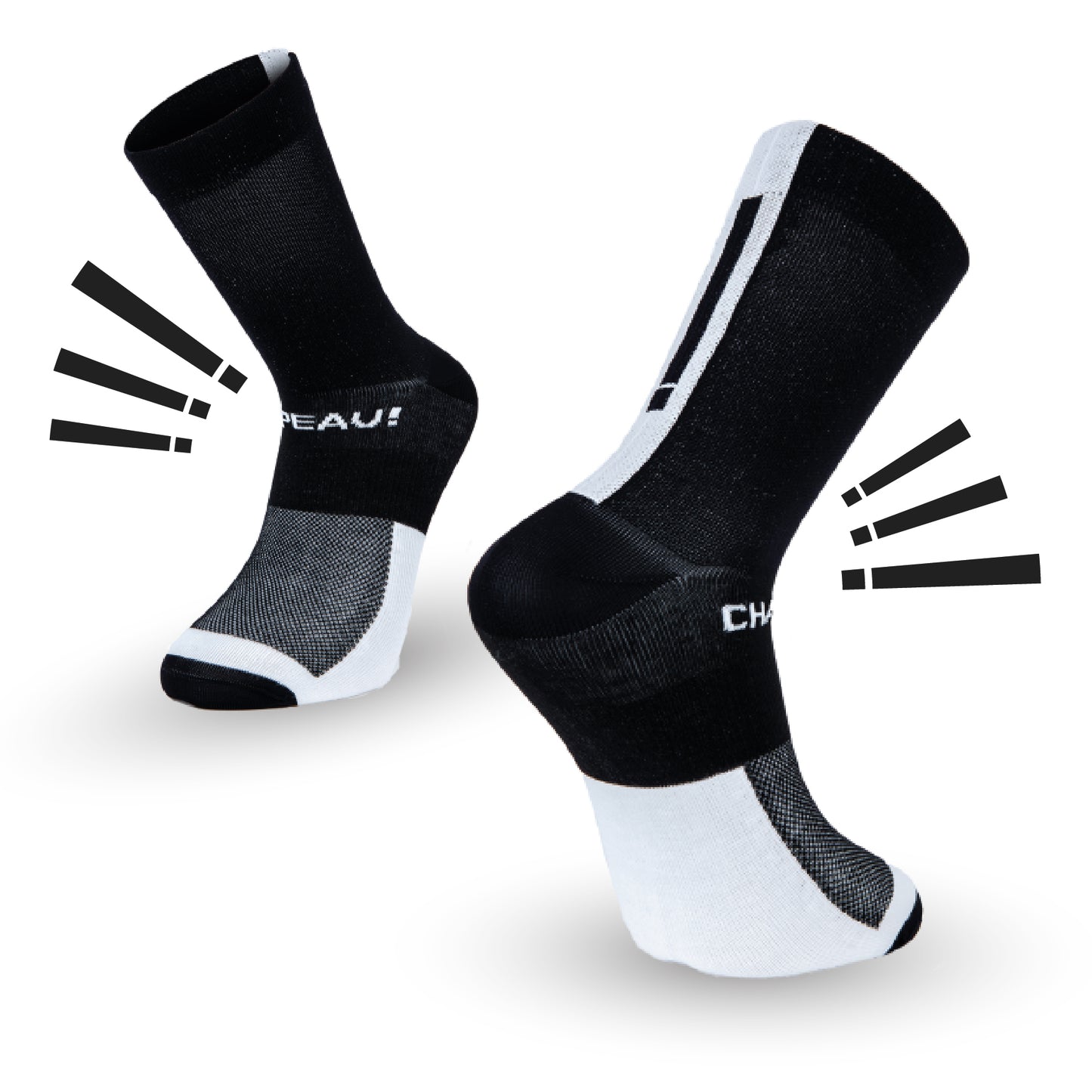 Chapeau!, Club Socks, Exclamation Mark, Black/White