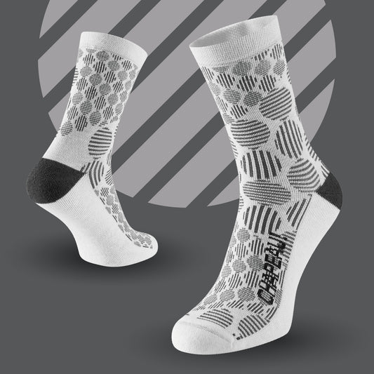 Chapeau! Midweight performance socks, Pattern, Tall, White