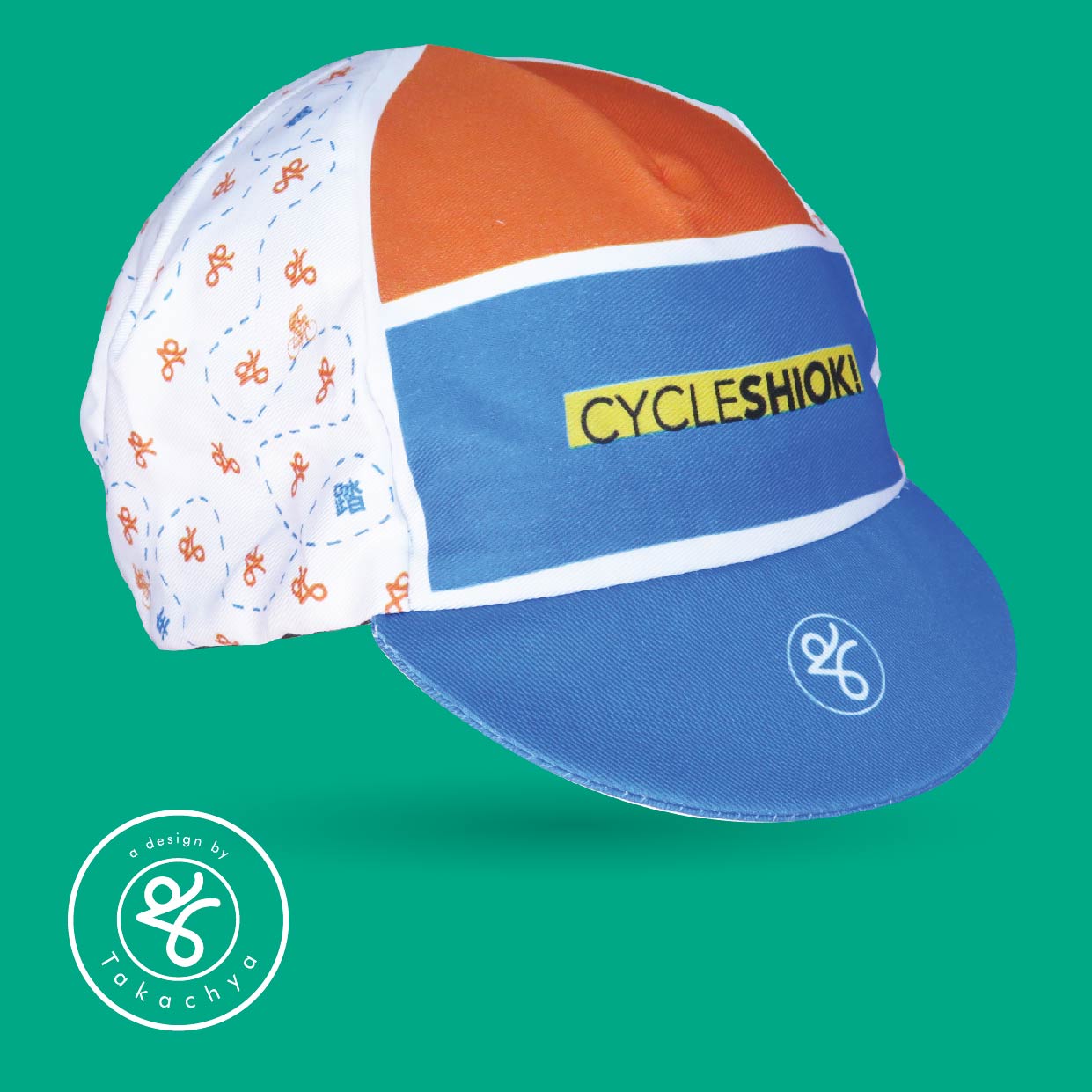 Cycle Shiok Orange Blue - A Design by Takachya