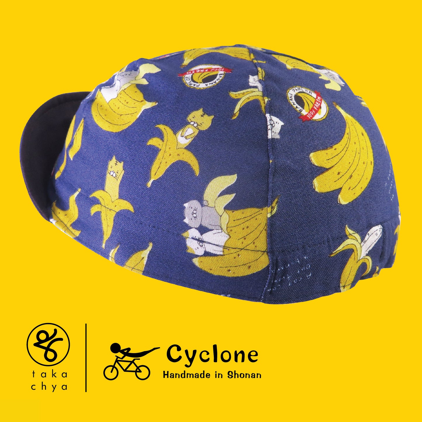 Bananyan Navy - Cyclone Chee Japanese Handmade Cycling Cap