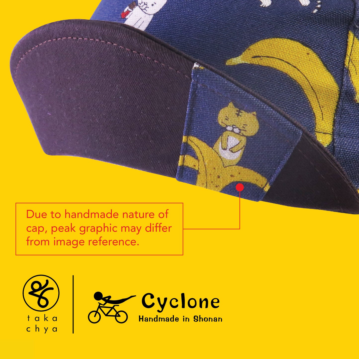 Bananyan Navy - Cyclone Chee Japanese Handmade Cycling Cap