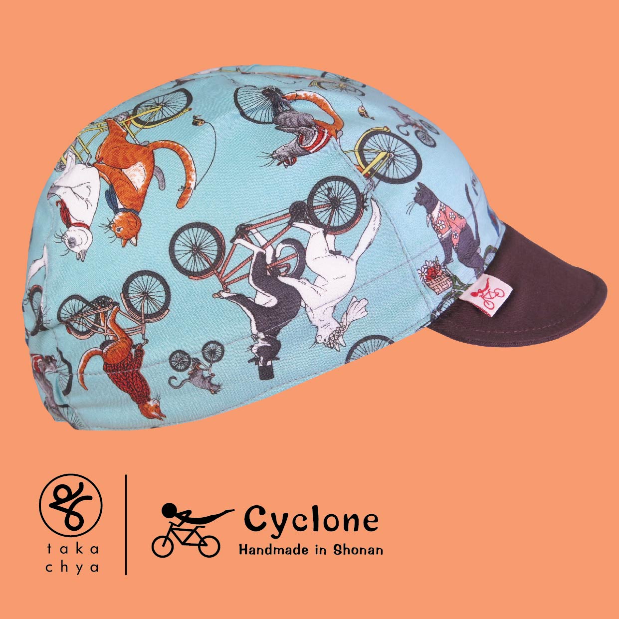 Cycling Cat - Cyclone Chee Japanese Handmade Cycling Cap