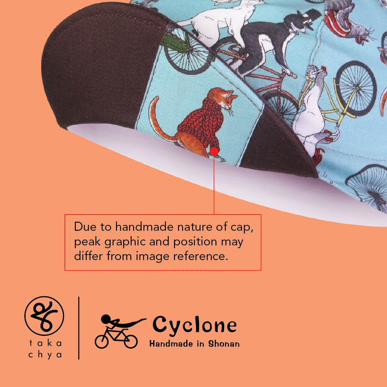 Cycling Cat - Cyclone Chee Japanese Handmade Cycling Cap