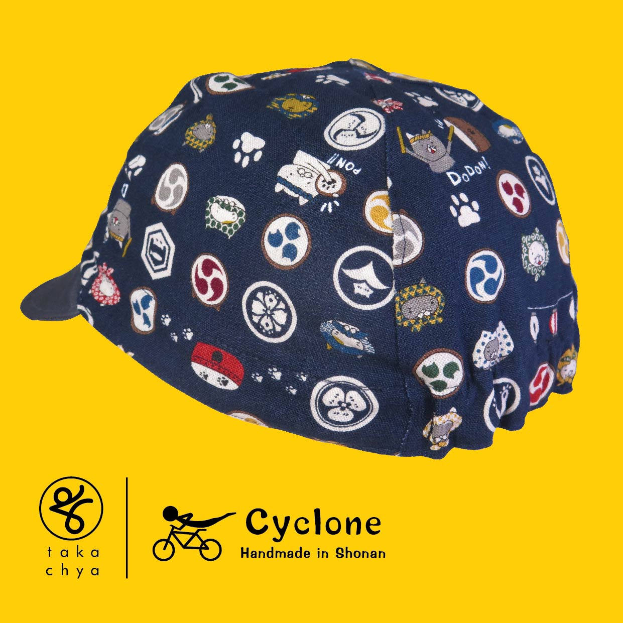 Festive Cat - Cyclone Chee Japanese Handmade Cycling Cap