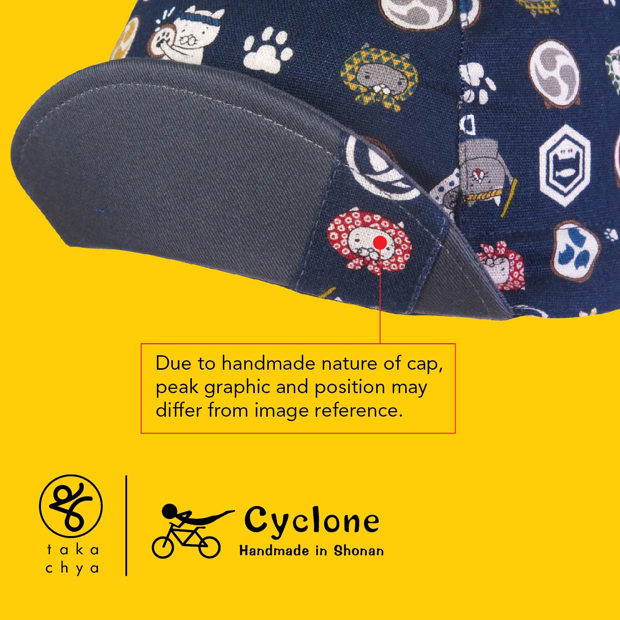 Festive Cat - Cyclone Chee Japanese Handmade Cycling Cap