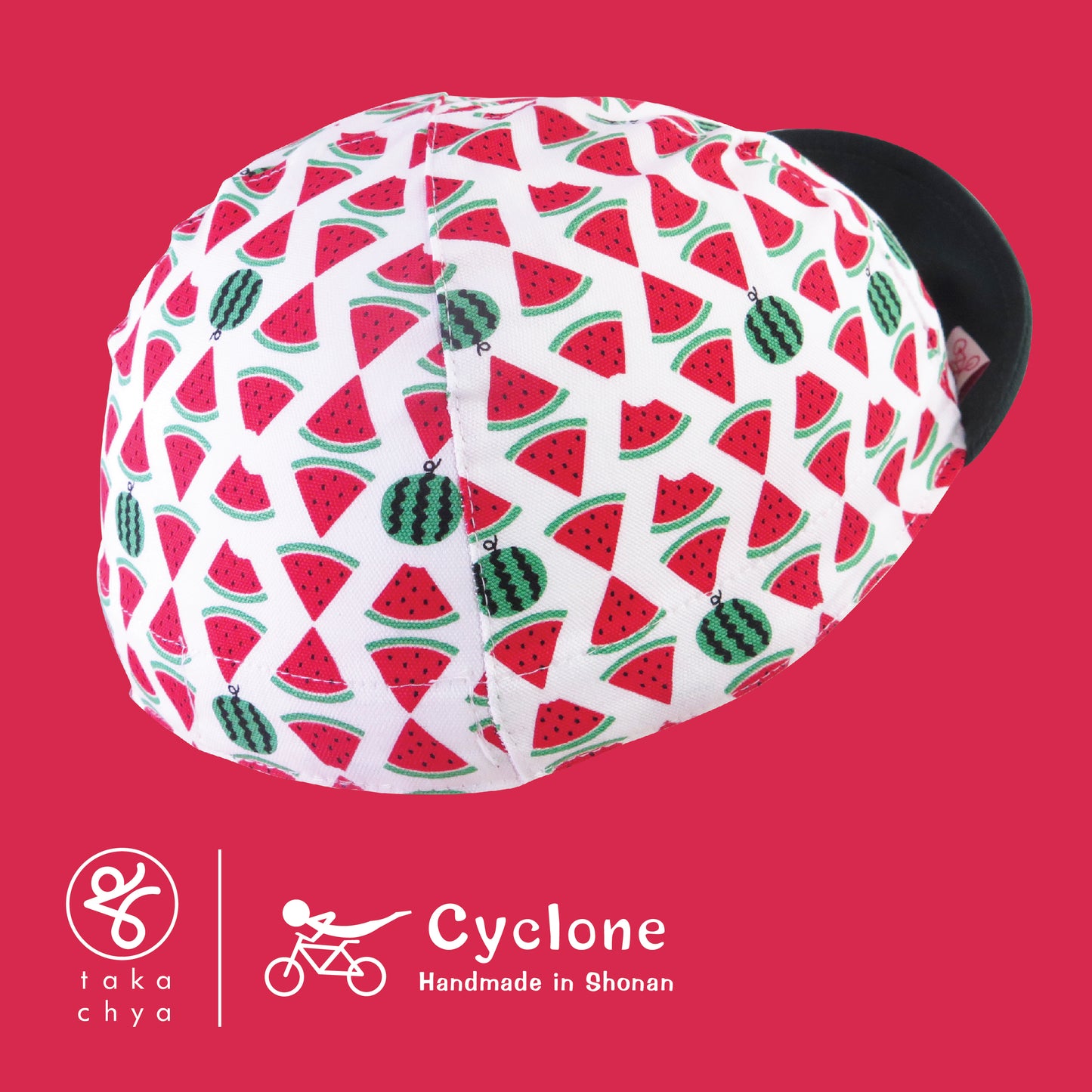 Watermelon - Cyclone Chee Japanese Handmade Cycling Cap