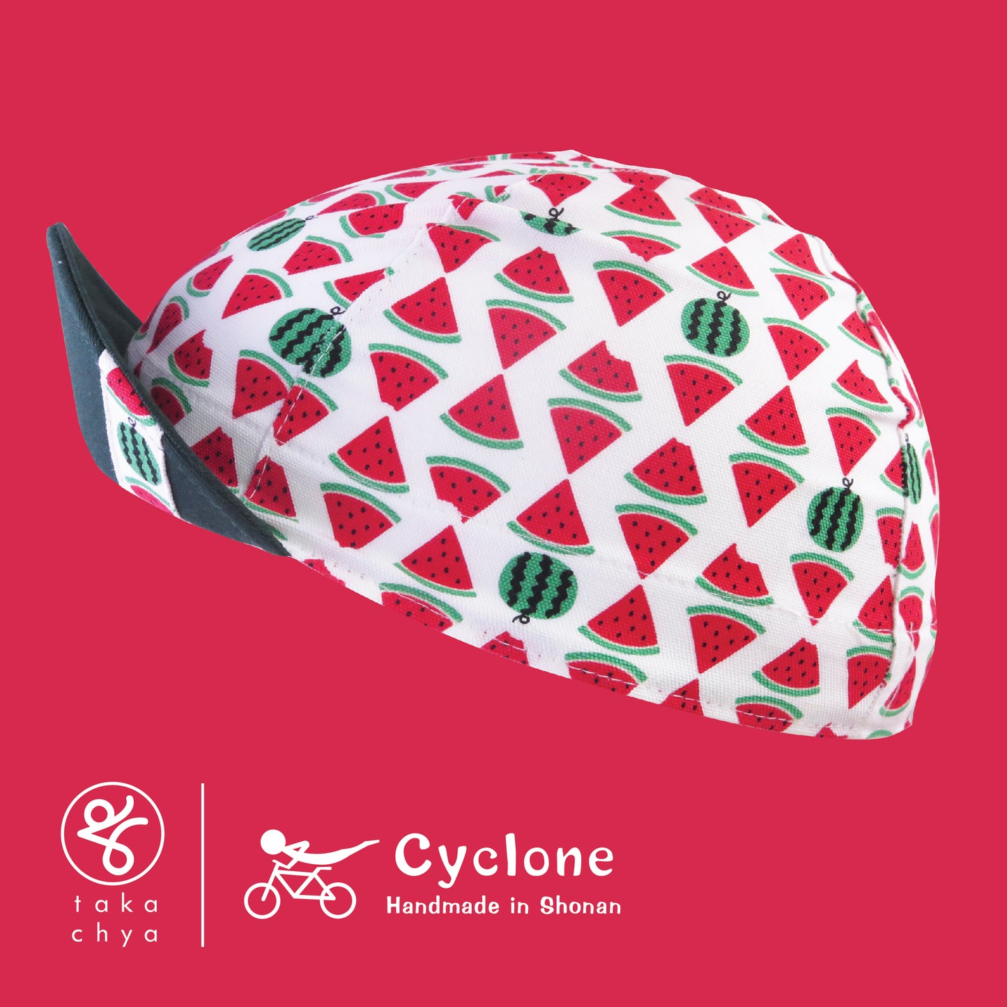 Watermelon - Cyclone Chee Japanese Handmade Cycling Cap