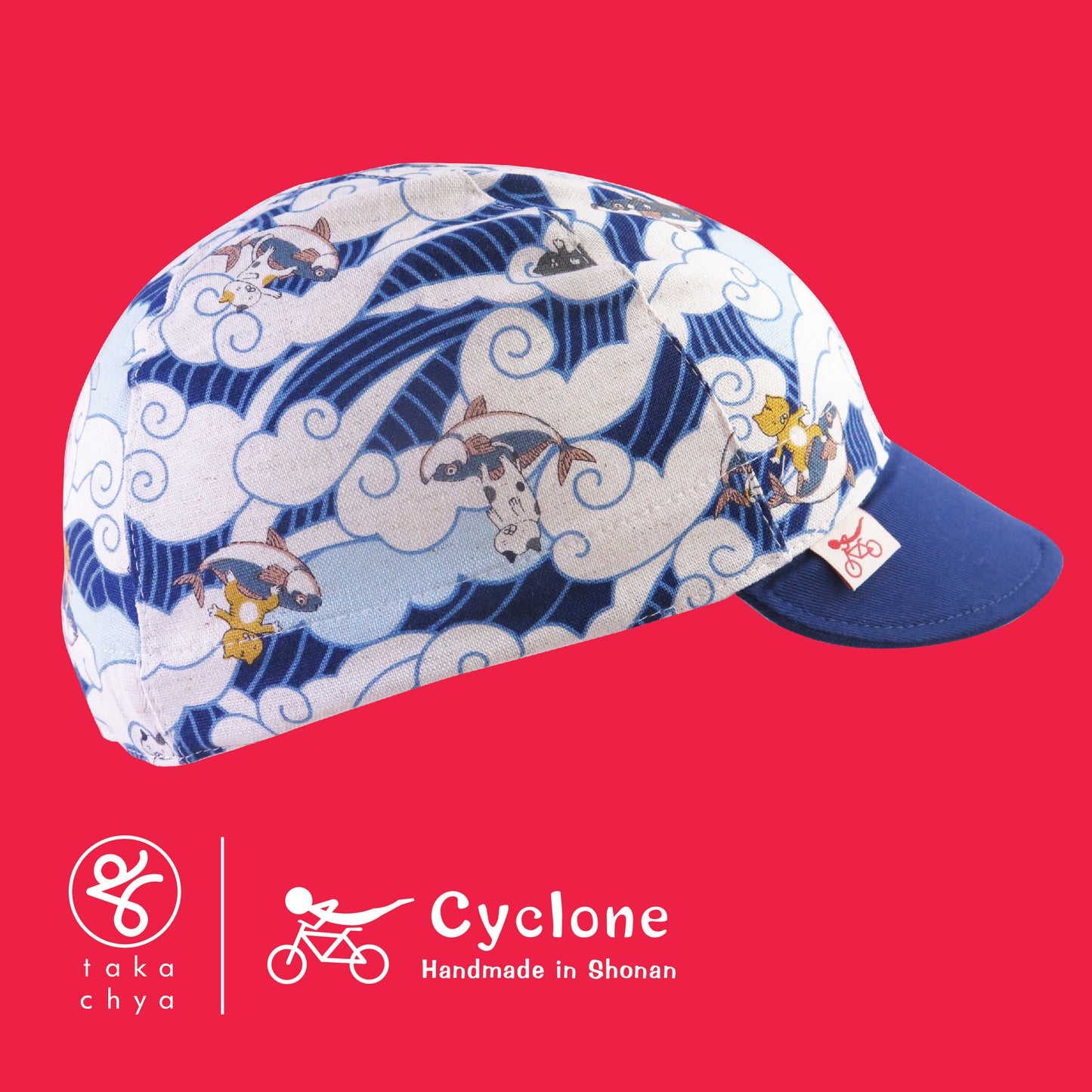 Wave Cat - Cyclone Chee Japanese Handmade Cycling Cap