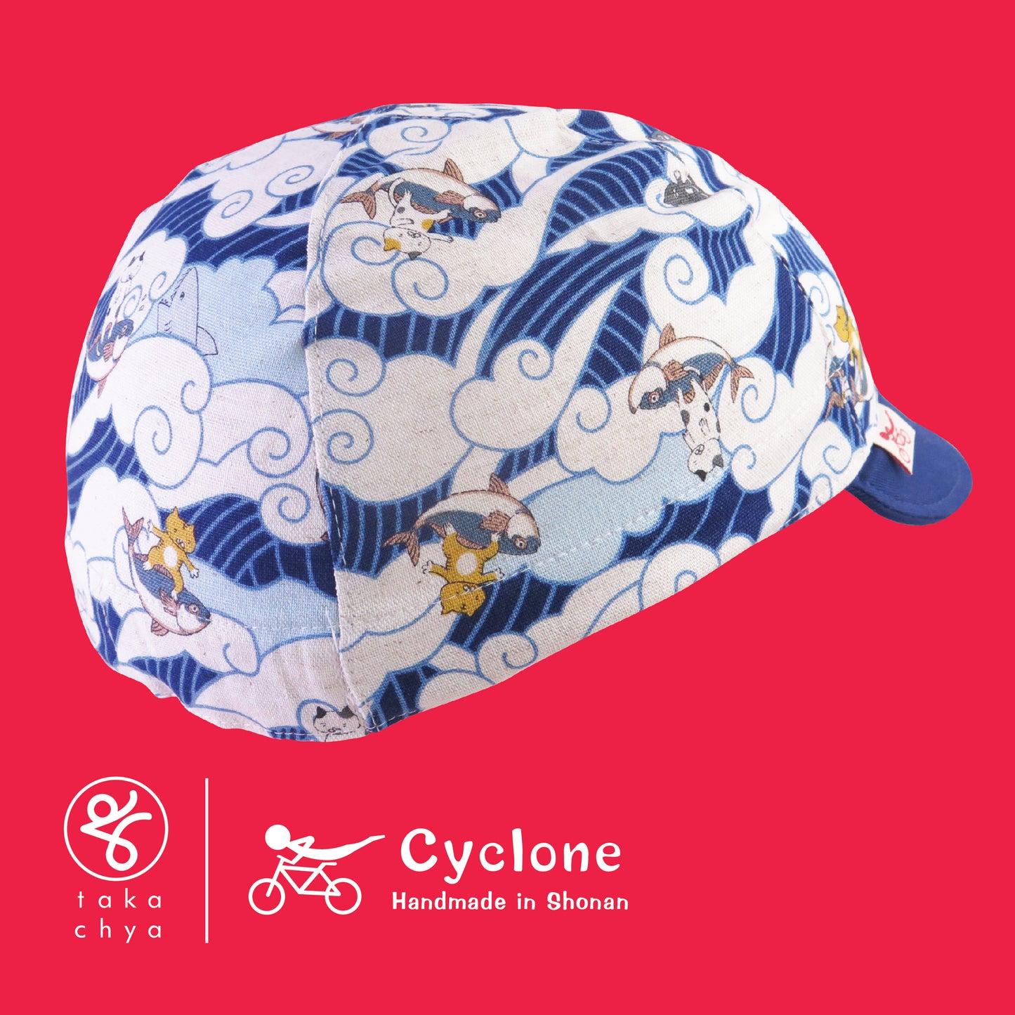 Wave Cat - Cyclone Chee Japanese Handmade Cycling Cap
