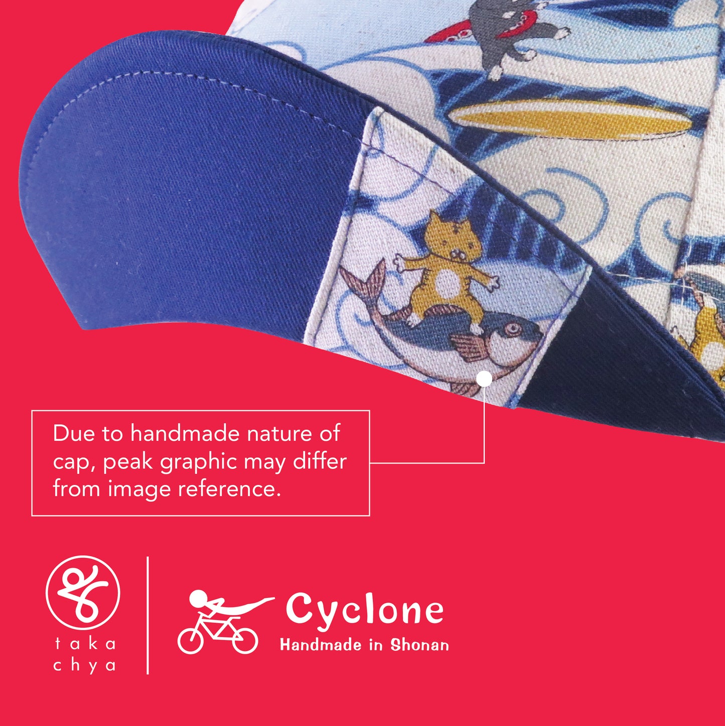 Wave Cat - Cyclone Chee Japanese Handmade Cycling Cap