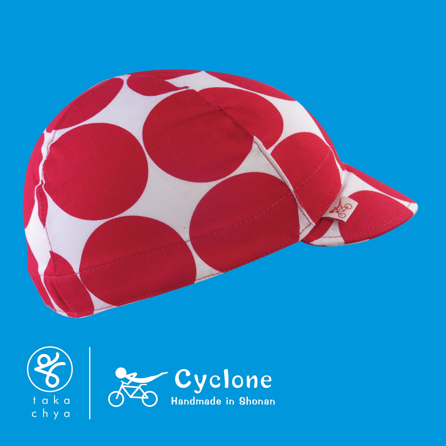 A Pois Rouge - Cyclone Chee Japanese Handmade Cycling Cap