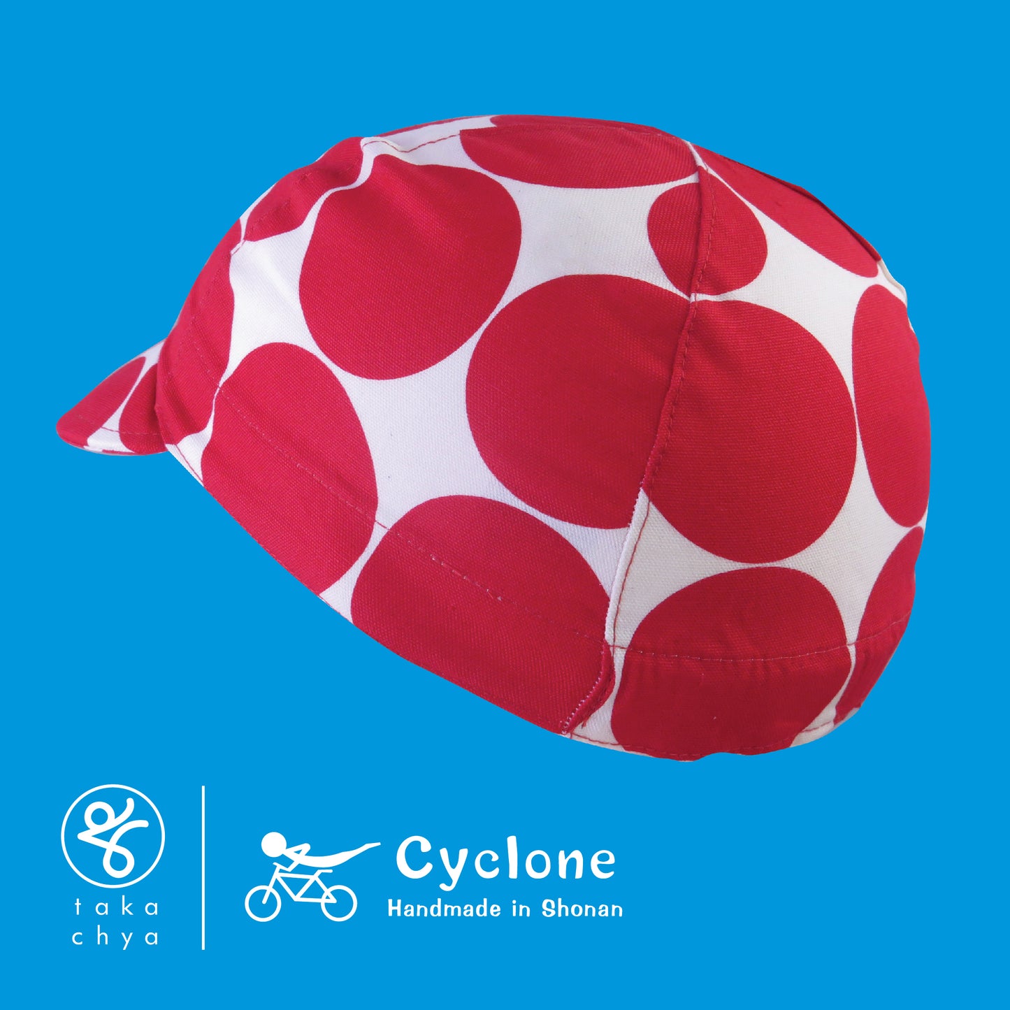 A Pois Rouge - Cyclone Chee Japanese Handmade Cycling Cap