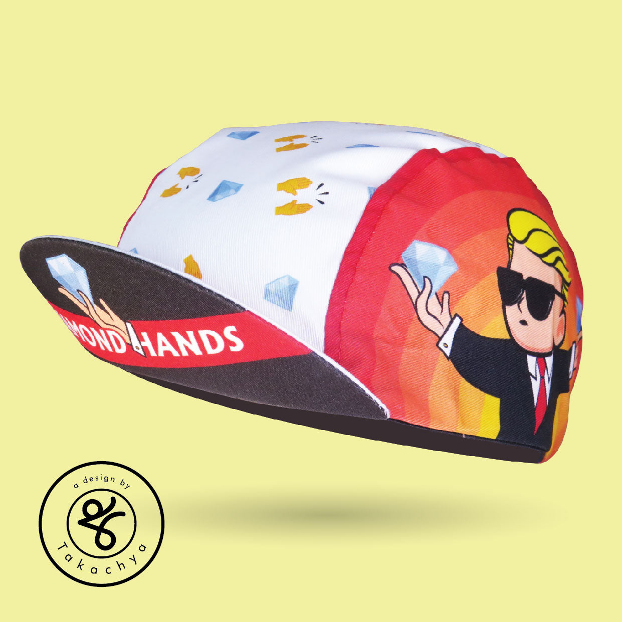 Diamond Hands - A Design by Takachya Cycling Cap