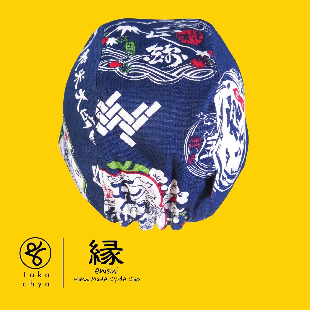 ENISHI 日本酒物語・紺 / NIHONSYU MONOGATARI・NAVY BLUE HANDMADE CYCLING CAP