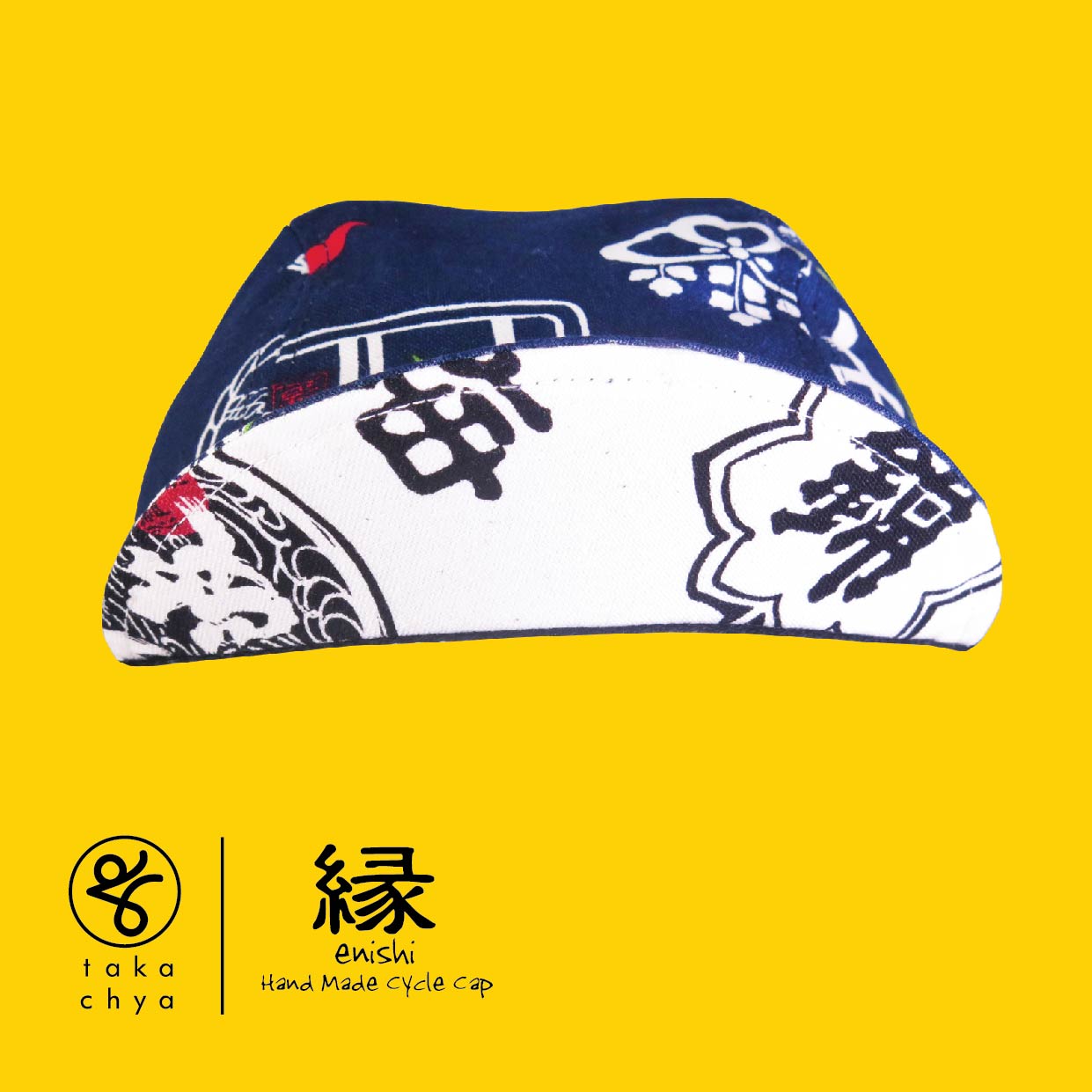 ENISHI 日本酒物語・紺 / NIHONSYU MONOGATARI・NAVY BLUE HANDMADE CYCLING CAP