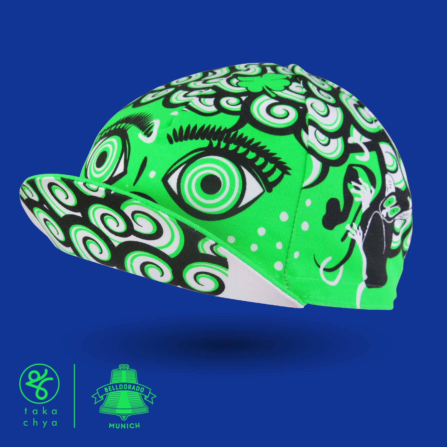 Green cycling hot sale cap