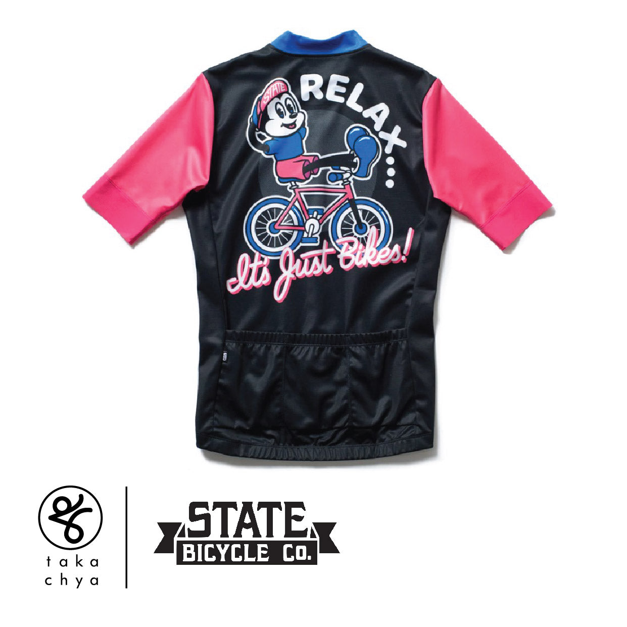 STATE BICYCLE CO. - "RELAX.." JERSEY - SUSTAINABLE CLOTHING COLLECTION (BLACK)