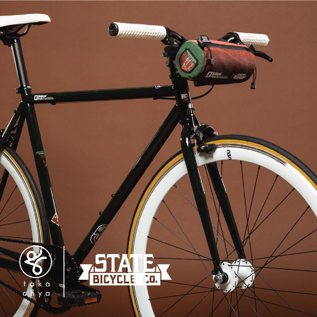 STATE BICYCLE CO. X NATIONAL PARK FOUNDATION - ALL-ROAD HANDLEBAR BAG - REDWOOD