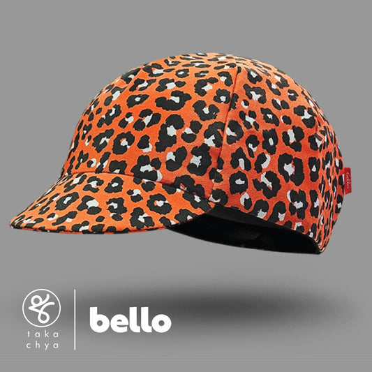 Leopard Bello Cycling Cap - Orange