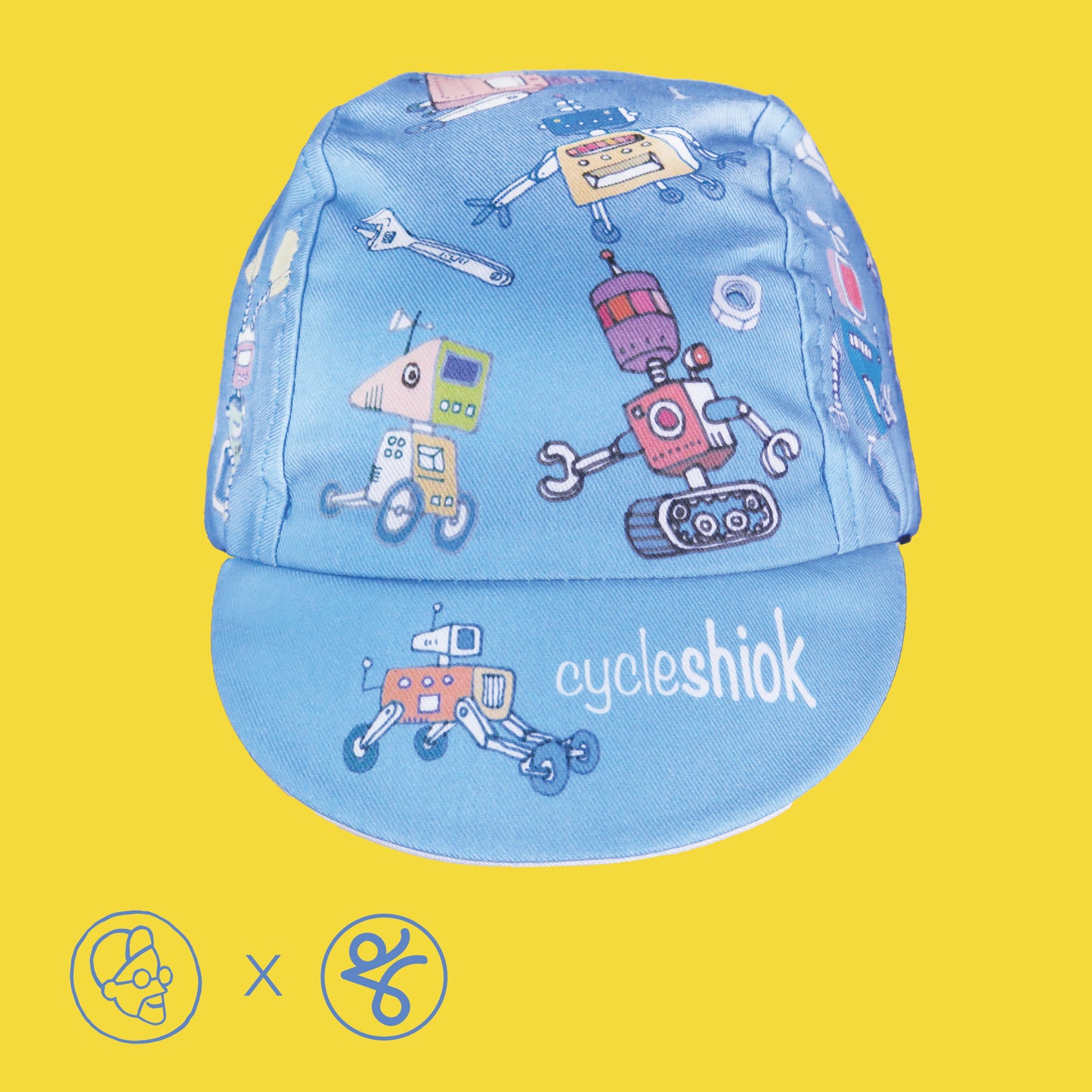 Faizalcaricatures x TKC Blue Robots Cycling Cap