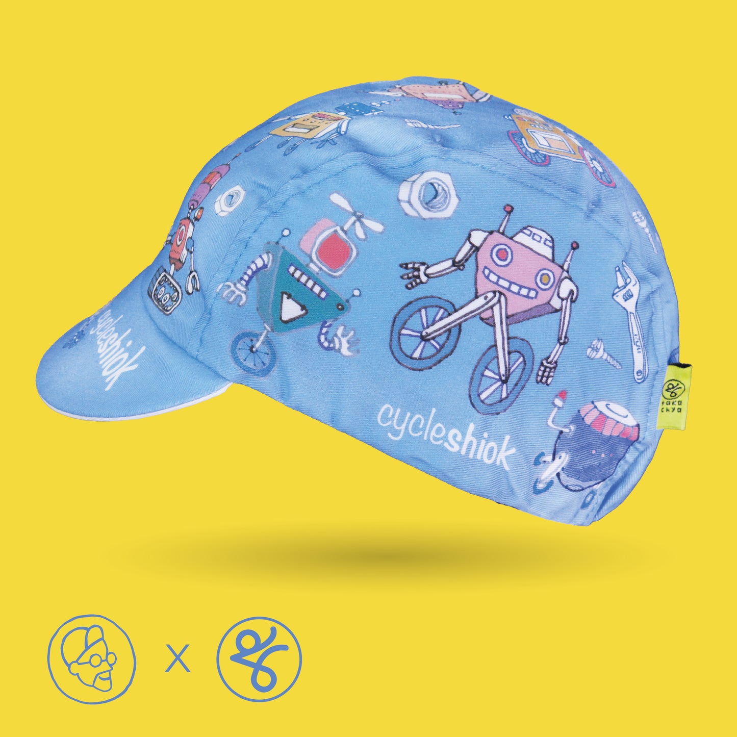 Faizalcaricatures x TKC Blue Robots Cycling Cap