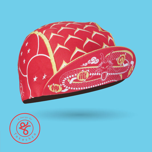 2024 LNY Special - DragonfruitZ Auspicious Red - A Design by Takachya Cycling Cap