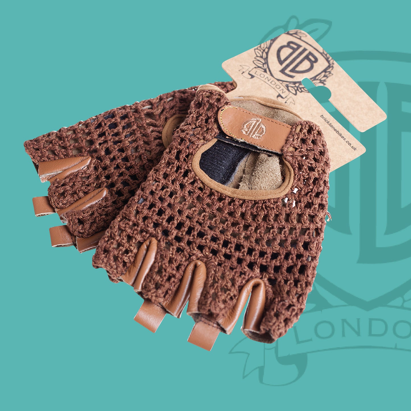 BLB Leather Cycling Glove - Brown