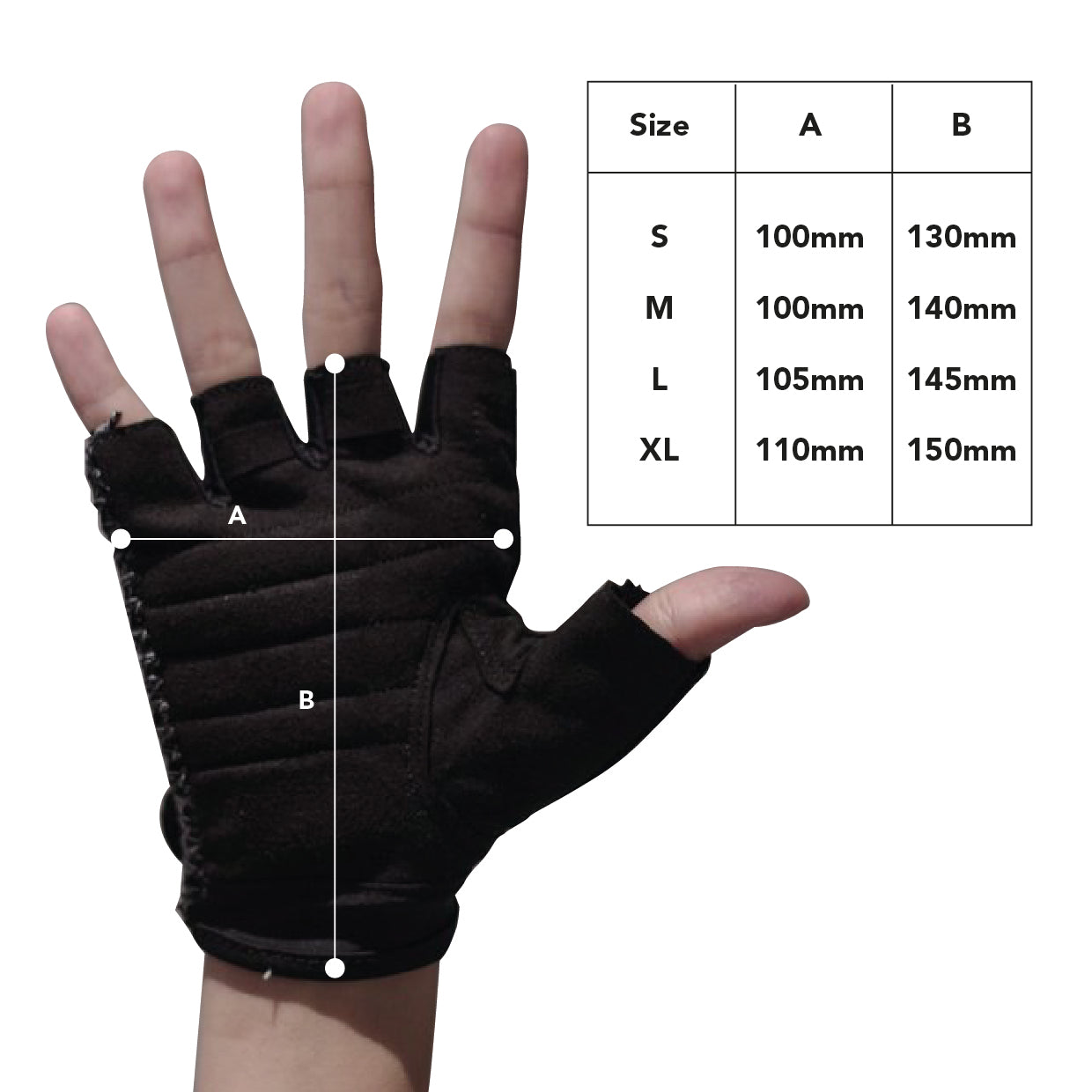 BLB Classic Leather Cycling Gloves - All Black