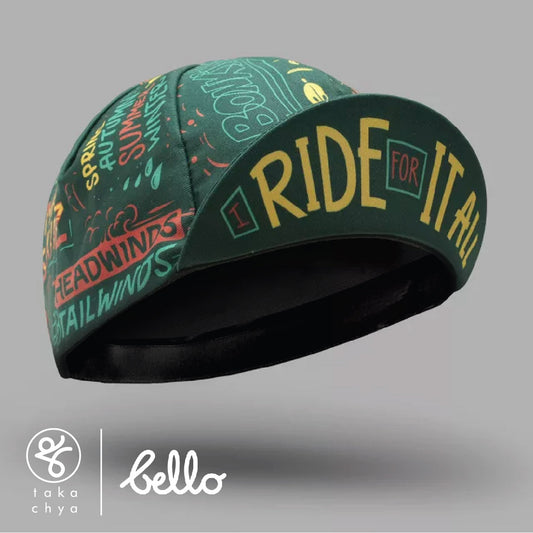 I Ride For It All by Jake Brewer - Bello Cyclist Designer Collaboration Cycling Cap