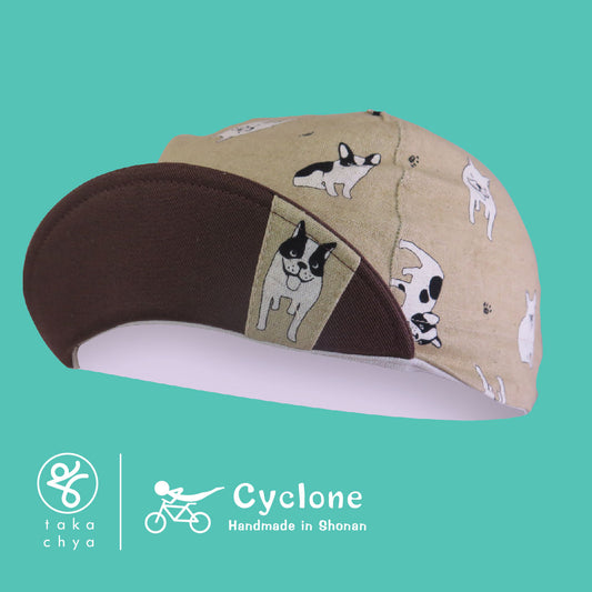 Cafe Au Lait Dog - Cyclone Chee Japanese Handmade Cycling Cap
