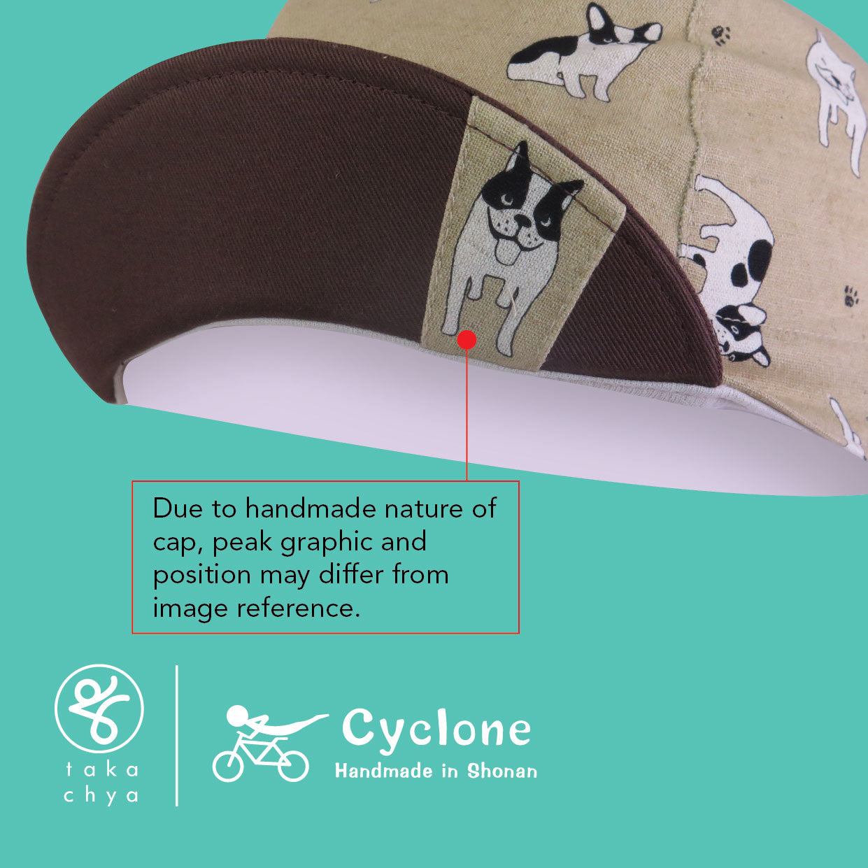 Cafe Au Lait Dog - Cyclone Chee Japanese Handmade Cycling Cap