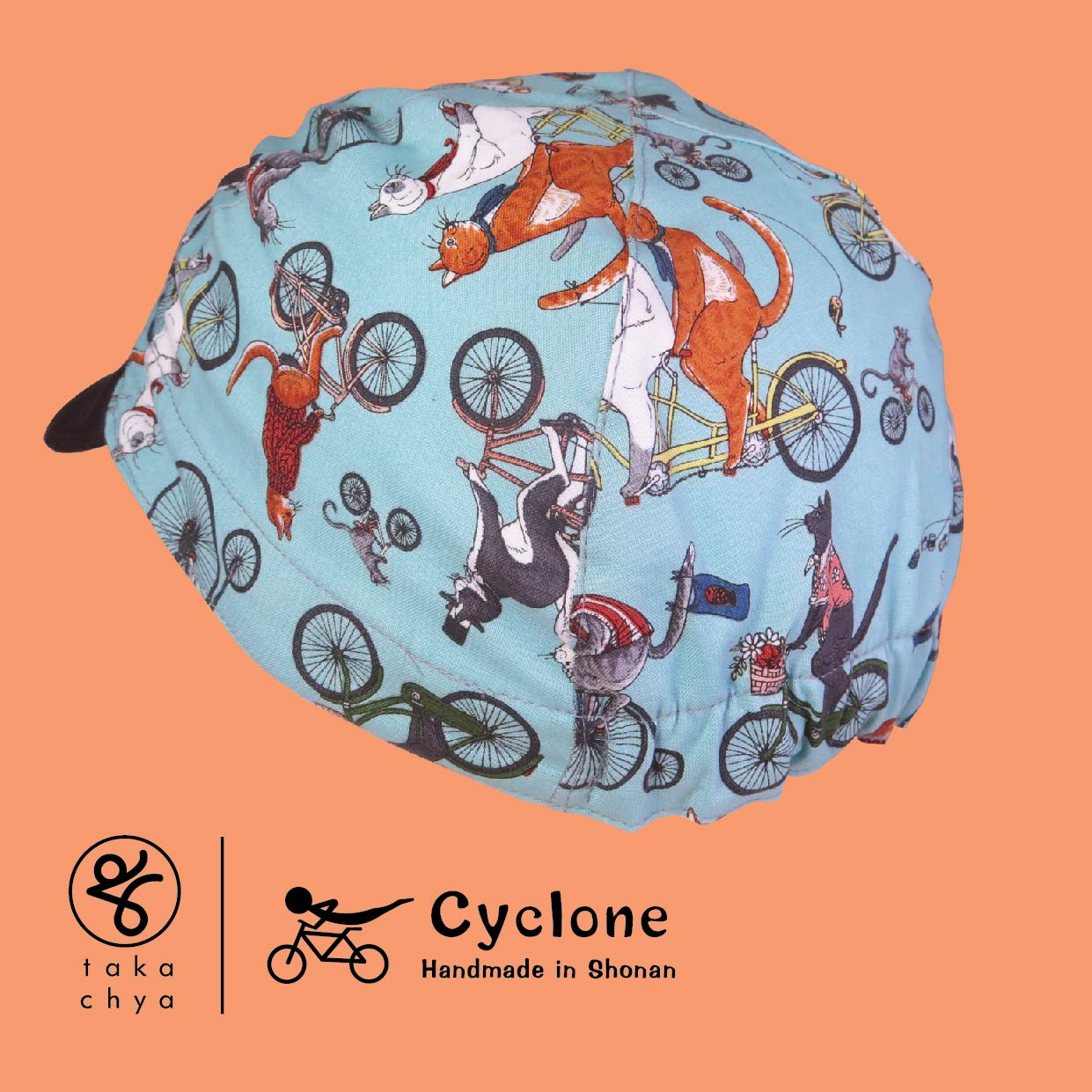 Cycling Cat - Cyclone Chee Japanese Handmade Cycling Cap