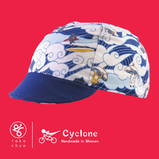 Wave Cat - Cyclone Chee Japanese Handmade Cycling Cap