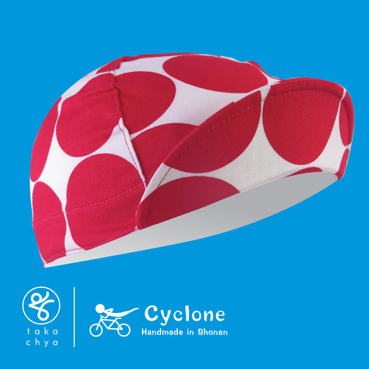 A Pois Rouge - Cyclone Chee Japanese Handmade Cycling Cap