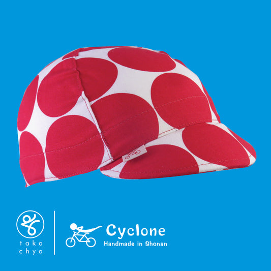 A Pois Rouge - Cyclone Chee Japanese Handmade Cycling Cap