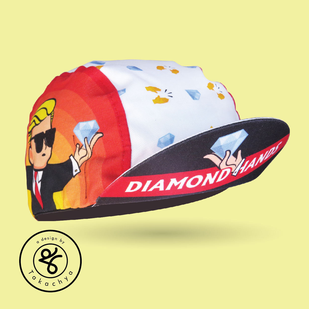 Diamond Hands - A Design by Takachya Cycling Cap