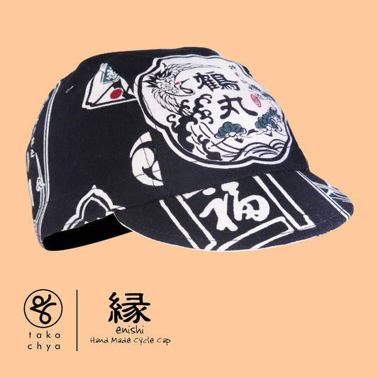 ENISHI 日本酒物語・黒 / NIHONSYU MONOGATARI・BLACK HANDMADE CYCLING CAP