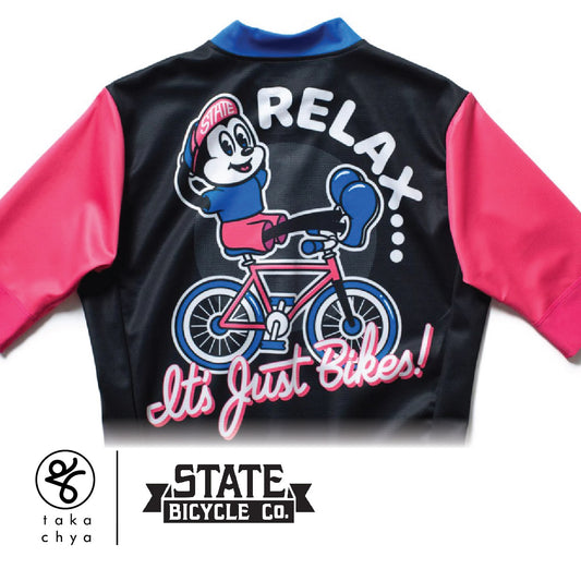 STATE BICYCLE CO. - "RELAX.." JERSEY - SUSTAINABLE CLOTHING COLLECTION (BLACK)