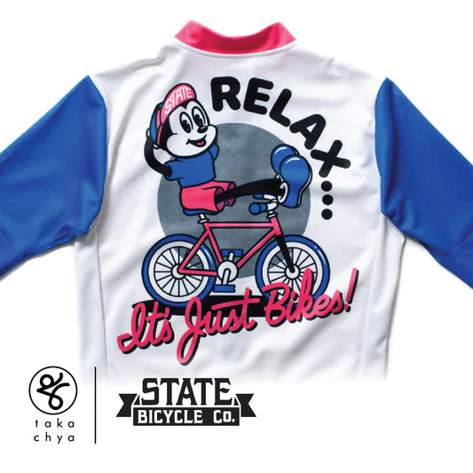 STATE BICYCLE CO. - "RELAX.." JERSEY - SUSTAINABLE CLOTHING COLLECTION (WHITE)