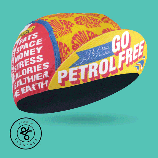 Go Petrol Free! - A Design by Takachya Cycling Cap