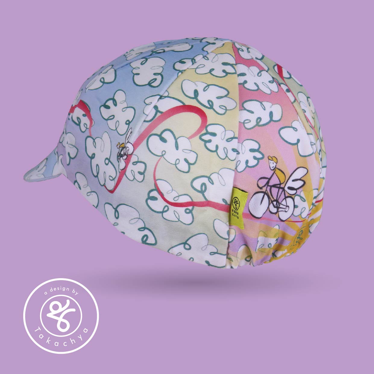Chinese Idioms Flying Unicorn - Psychedelic - A Design by Takachya Cycling Cap