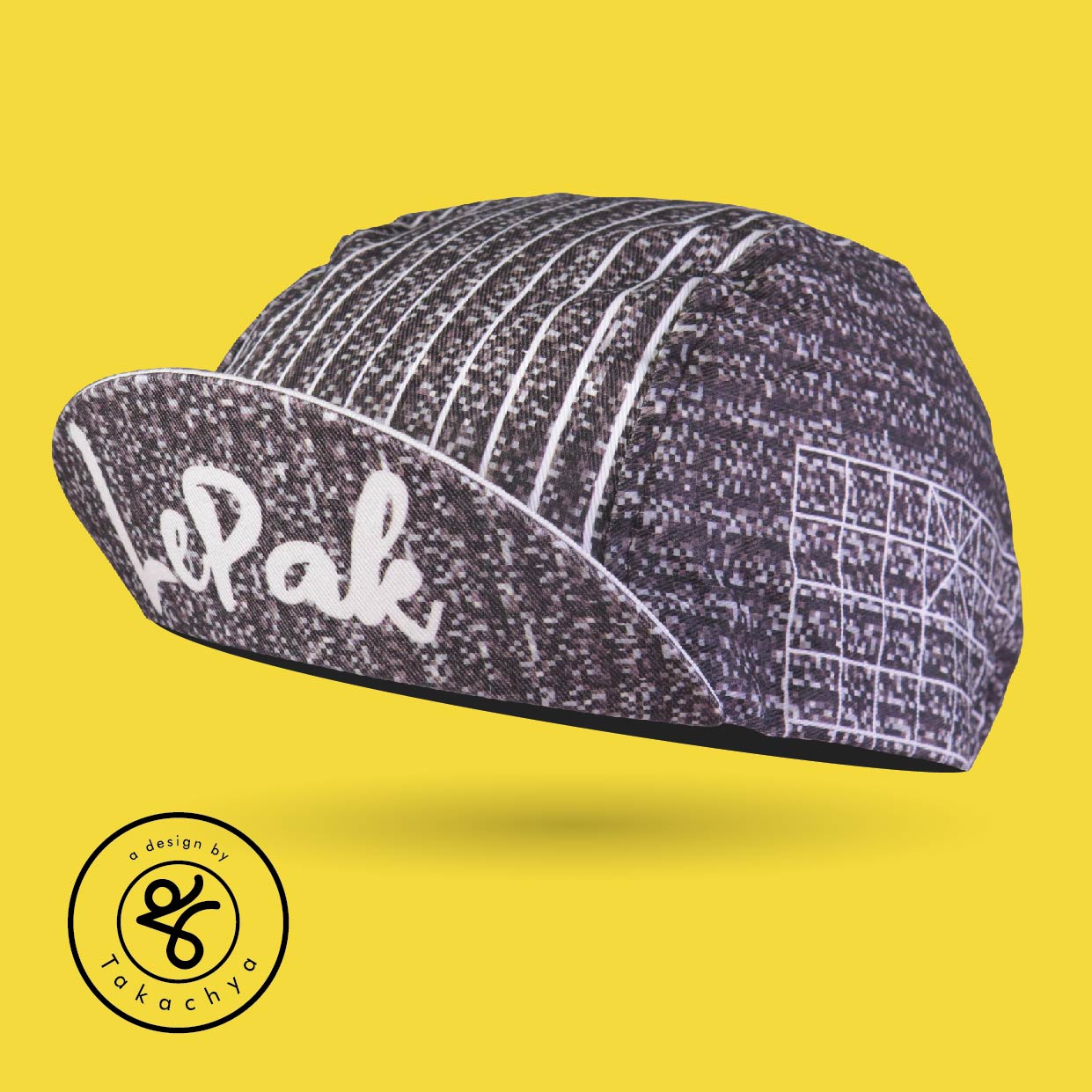 Lepak Charcoal Sand - A Design by Takachya Cycling Cap