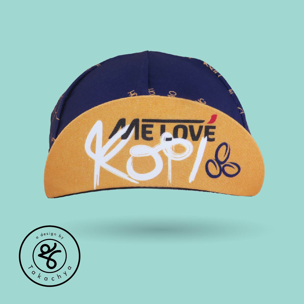 Me Love Kopi - A Design by Takachya Cycling Cap